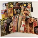 14 assorted, mostly vintage Penthouse, adult erotic magazine.