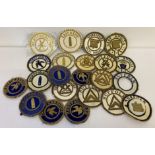A collection of 23 embroidered and bullion Masonic lodge patches.