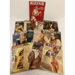 13 vintage issues of Penthouse, adult erotic magazine from the 1960's and early 70's.