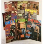 12 vintage adult erotic magazines. 9 copies of Knave together with 3 issues of Fiesta.