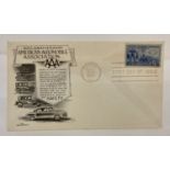 A 1952 American first day cover for 50th Anniversary of the American Automobile Association.