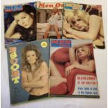 5 early vintage adult erotic magazines. 4 copies of Men Only together with a copy of Escort.