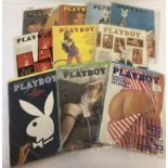 10 vintage 1960's & 70's issues of Playboy; Entertainment for Men magazine.
