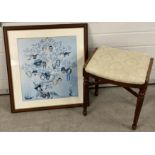 A vintage framed and glazed print "A Family Tree" by Norman Rockwell.