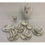 A vintage ceramic part coffee set by Royal Adderley in Silver Rose pattern.