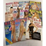 12 issues of Mayfair, adult erotic magazine.