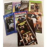 8 assorted vintage adult erotic spanking magazines.