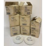 4 boxes containing modern ceramic espresso cups with Piazza Doro logo on side of cup.