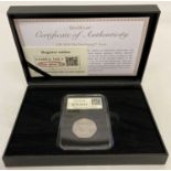 A boxed Limited Edition 2019 Sherlock Holmes DateStamp issue 50p coin, in clear plastic capsule.