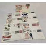 9 x 1963 American first day covers from the "Civil War Centennial".