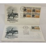 2 x Salt Lake City post marked American first day covers from the "Range Conservation" series.