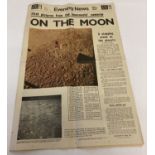 The Evening News Newspaper from Thursday July 31, 1969 featuring Apollo 11 and the "Moon Landing".