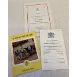 2 Royal commemorative collectable service programmes from guests attending the event.