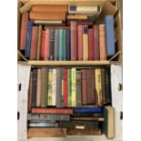 2 boxes of assorted vintage and antique fiction books.