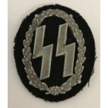 A German WWII style Waffen SS woman's breast pocket badge.