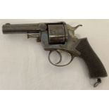 An antique .442 R.I.C. Belfast No. 1 First revolver by Webley 1890/91. With wooden grip.
