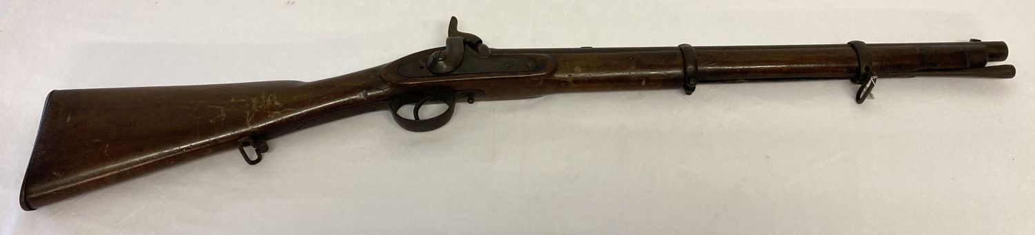 An antique Enfield P53 Sergeants/foraging model .577 rifle-musket.