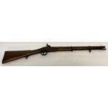 An antique Enfield P53 Sergeants/foraging model .577 rifle-musket.