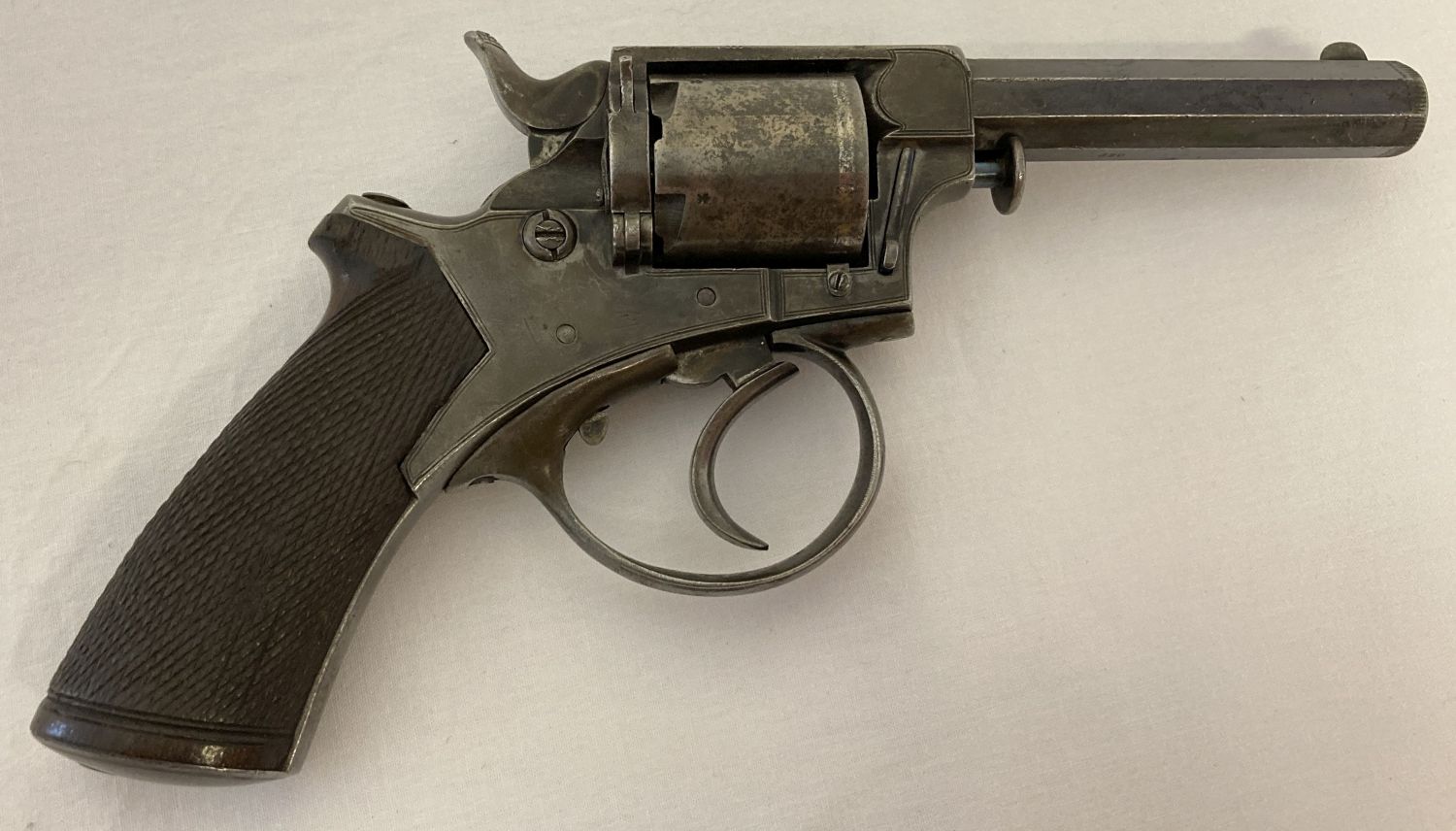 An antique Tranter .320 British long revolver marked J Blanch & Son, Grace Church St, London. - Image 5 of 6