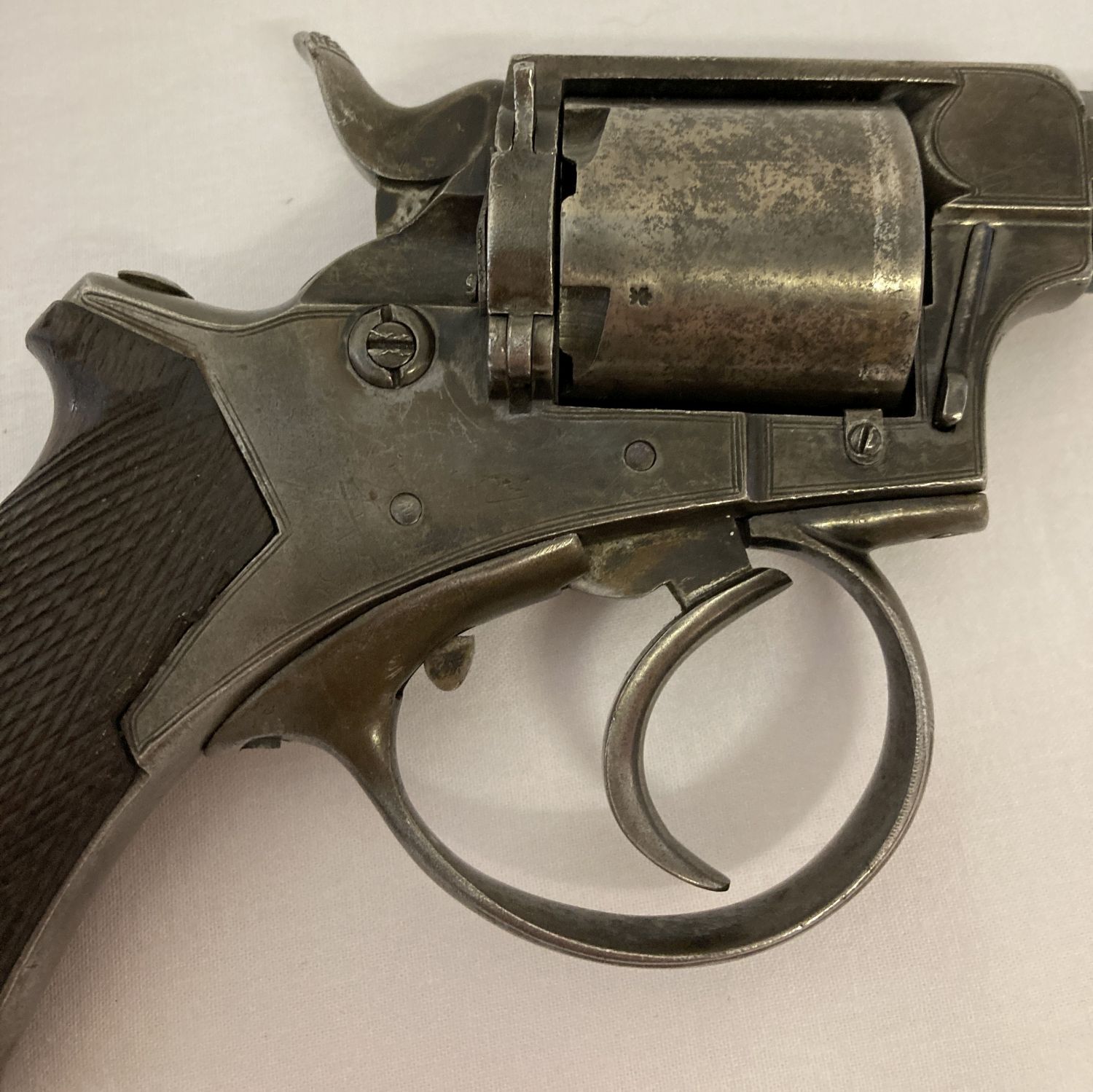 An antique Tranter .320 British long revolver marked J Blanch & Son, Grace Church St, London. - Image 6 of 6