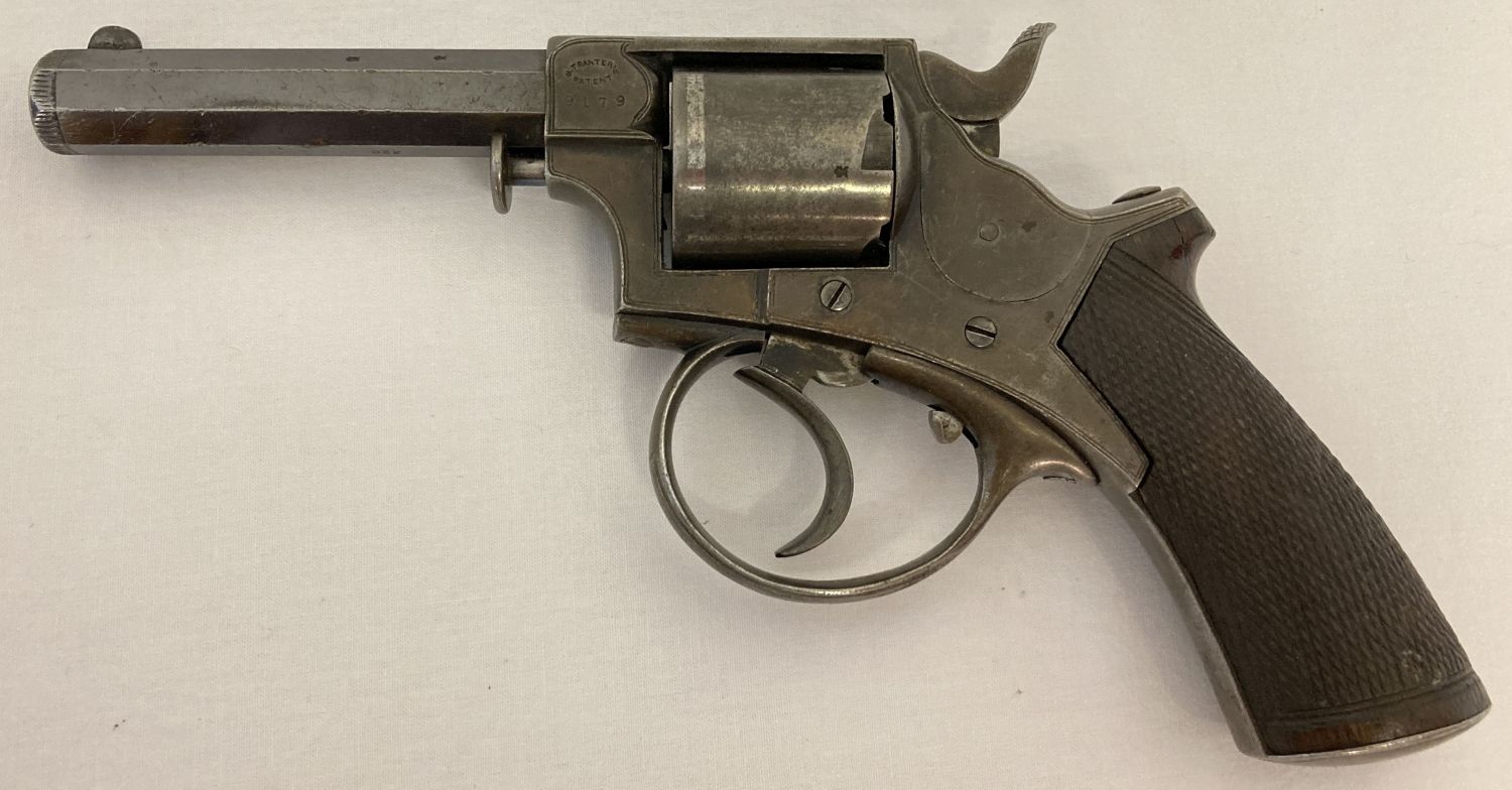 An antique Tranter .320 British long revolver marked J Blanch & Son, Grace Church St, London.