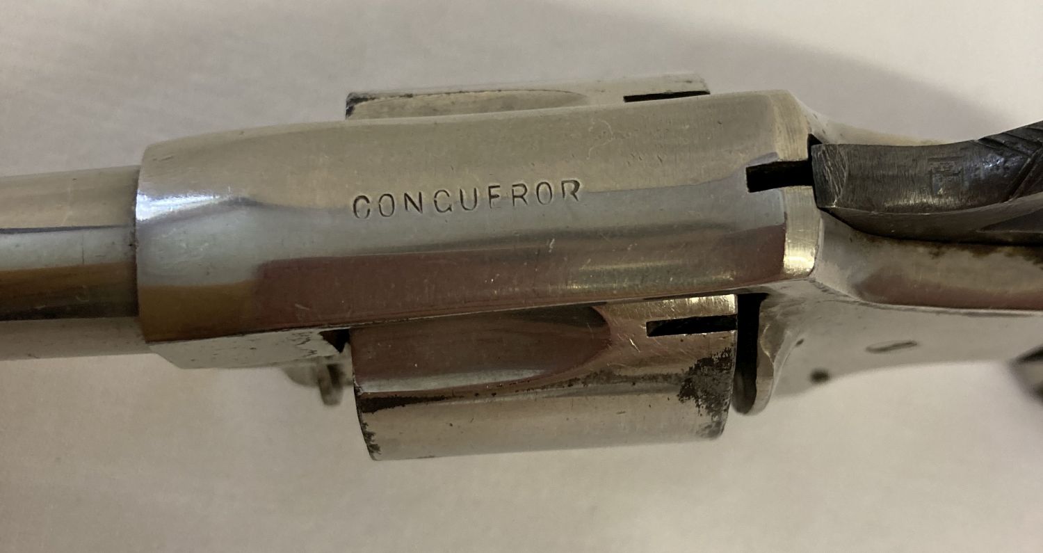 An antique 5 shot .38 Rim Fire "Conqueror" pistol with wooden grip - Image 5 of 5