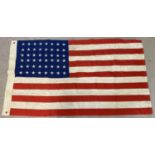 A WWII style US army "Stars & Stripes" flag with 48 stars.