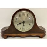 A vintage mahogany cased Westminster chime mantel clock with German movement.