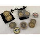 A collection of souvenir medallions from American Dignitary visits.