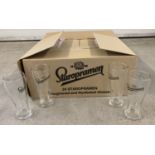 24 Staropramen Larger pint glasses, in original box.