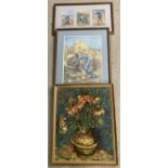 1 framed and 2 framed and glazed Van Gogh prints.