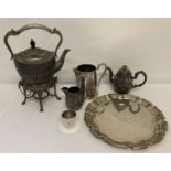 A collection of vintage silver plated and metal ware items.