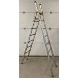 A two sectional aluminium combination steps/ ladder by Gravity Ladders Ltd.