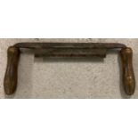 A vintage W. Tyzack & sons, wooden handled drawknife.