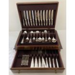 A modern 70 piece silver plated Lambert & Blaber, King's pattern cutlery set.