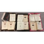 3 boxes containing 159 copies of "Antiquity" quarterly booklets dating from 1960's to 2002.