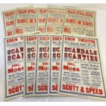 10 card theatre posters for "Scandals & Scanties", showing in 1942/3.