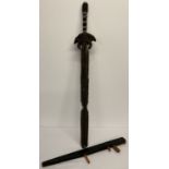 A 43" foam fantasy role playing sword in play worn condition.
