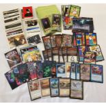 A quantity of assorted vintage and modern trading cards and game cards.