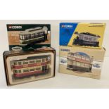 4 boxed Corgi diecast collector's model trams.