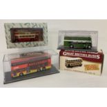 4 boxed diecast model buses all 1:76 scale.
