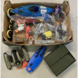 A box of assorted Action Man Vehicles and accessories.