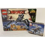 2 x unopened, boxed Lego sets, #70611 The Ninjago Movie Water Strider (Box dented in one corner).