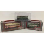 3 boxed 1:76 scale The Original Omnibus Company diecast model buses by Corgi.