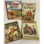 4 x 1950's Rupert Bear books.