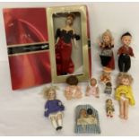 A collection of assorted vintage a modern dolls, to include Barbie and Ginny Dolls.