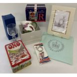 A collection of assorted Royal and commemorative souvenir items.