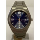 A Citizen Eco Drive Titanium automatic wristwatch with stainless steel case and strap.