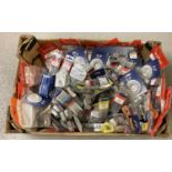 90+ assorted D.I.Y items, in unopened packaging, to include: screws, nails, numbers & hooks.