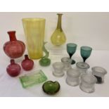 A collection of antique and vintage glassware.